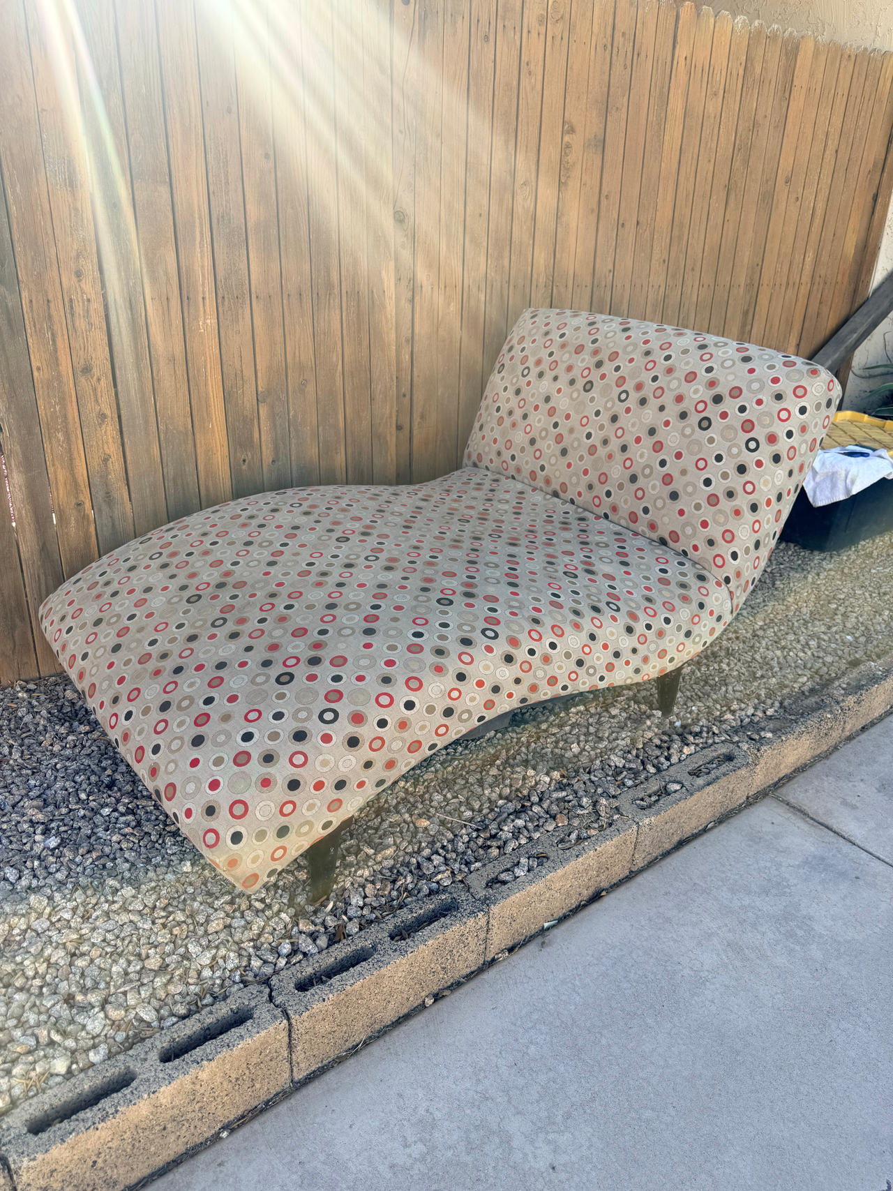 Modern Geometric Pattern Chaise Lounge