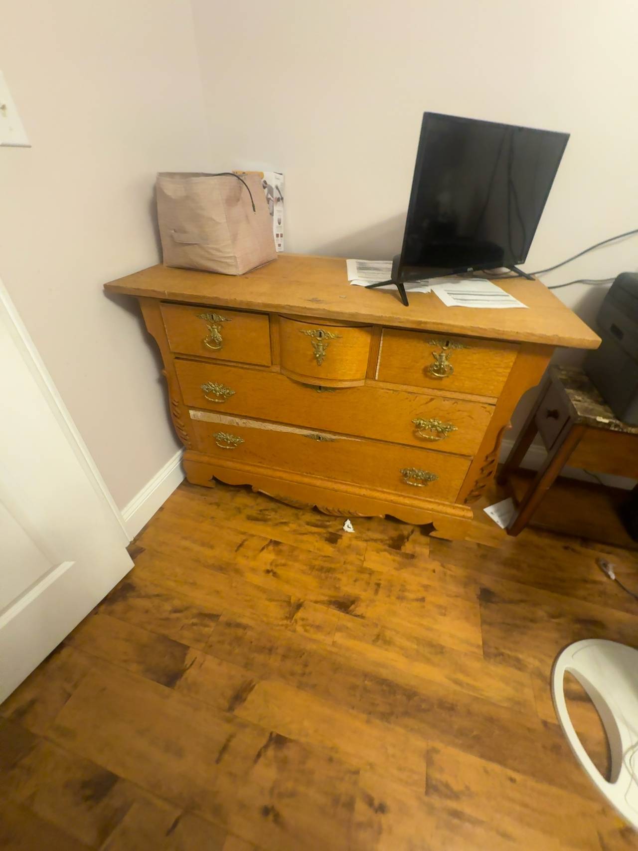 Antique Oak Dresser with Mirror