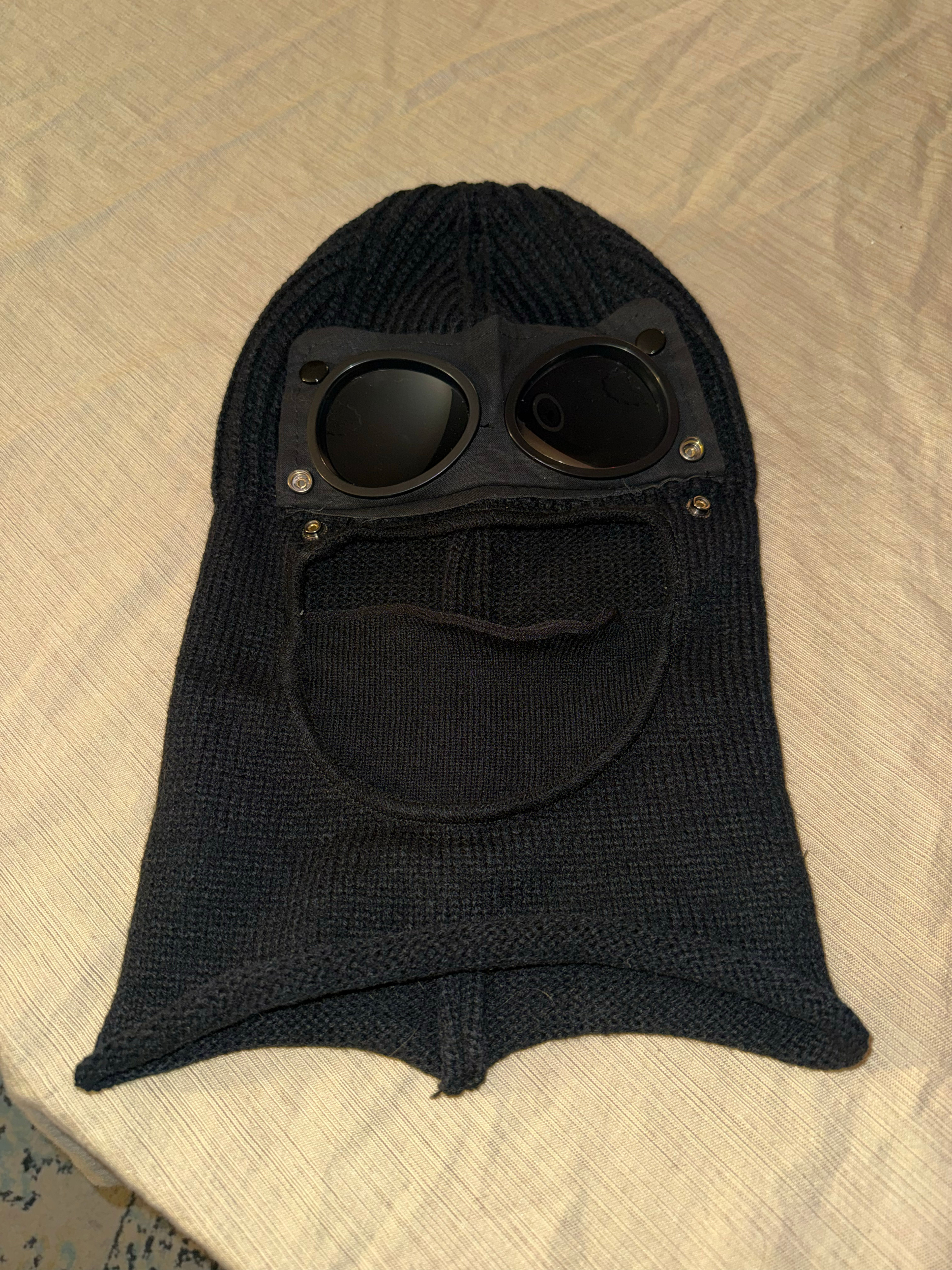 Black Knit Goggle Balaclava