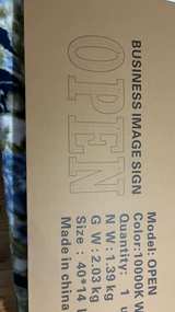 Open LED White Neon Sign 40*14 - Image 4