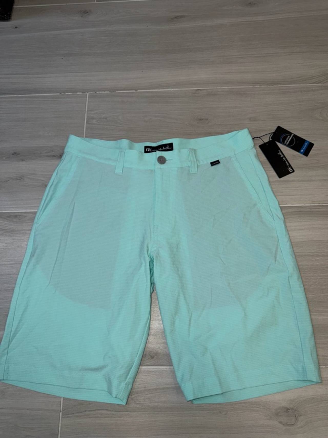 Travis Mathew Sand Harbor Golf Shorts Heathered Turquoise 32