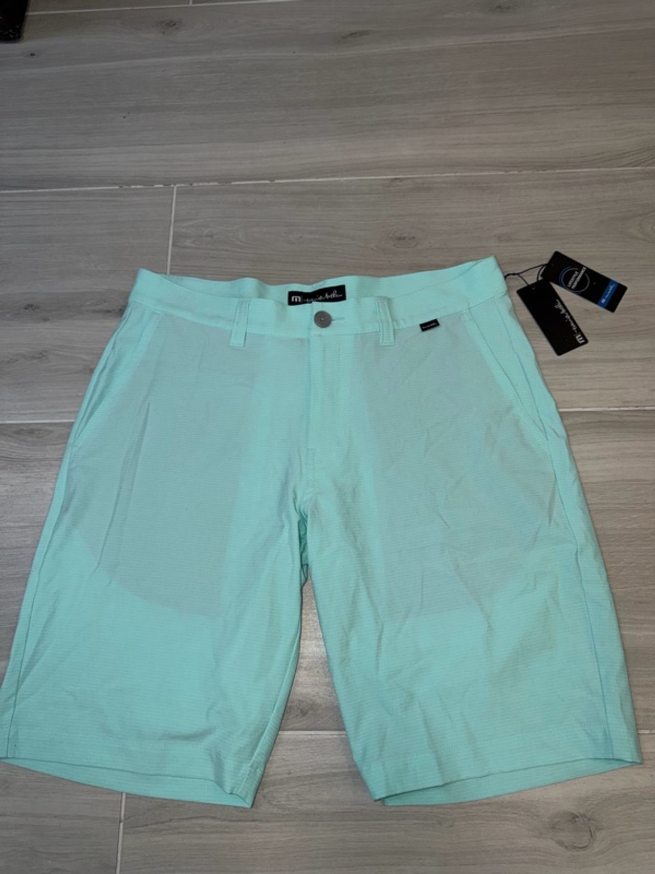Travis Mathew Sand Harbor Golf Shorts Heathered Turquoise 32