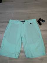 Travis Mathew Sand Harbor Golf Shorts Heathered Turquoise 32 - Image 1