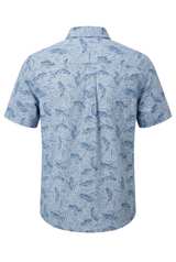New Eddie Bauer Men's On-The-Go Short-Sleeve Shirt - Fish Print sz Small - Image 3