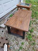Industrial Coffee Table with Storage Shelf - Image 1