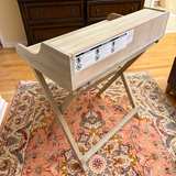 Linon Coy Folding Writing Desk with Drawer Rustic Brown - Image 7