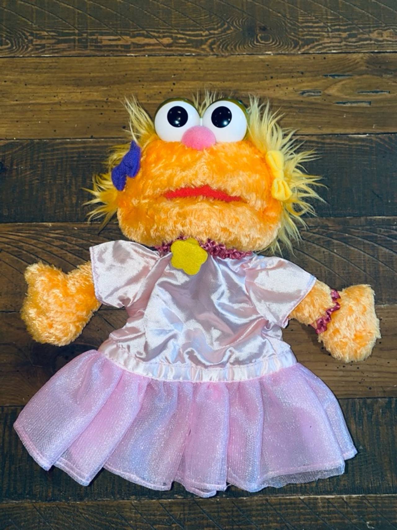 Gund Sesame Street Zoe Plush Hand Puppet with Pink Tutu