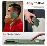 Samsung Galaxy S24 Plus Case with Camera Cover& Kickstand [3 Stand Modes] Green - Image 4