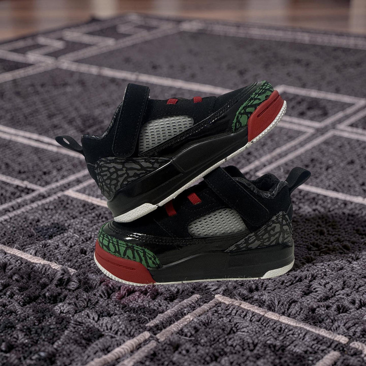 Jordan Spizike Toddler Black Red Green