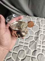Vintage Glass Cup with Silver Plated Holder and Wood Handle - Image 2
