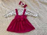 Toddler Girl 3-Piece Magenta Heart Dress Set 2T - Image 8