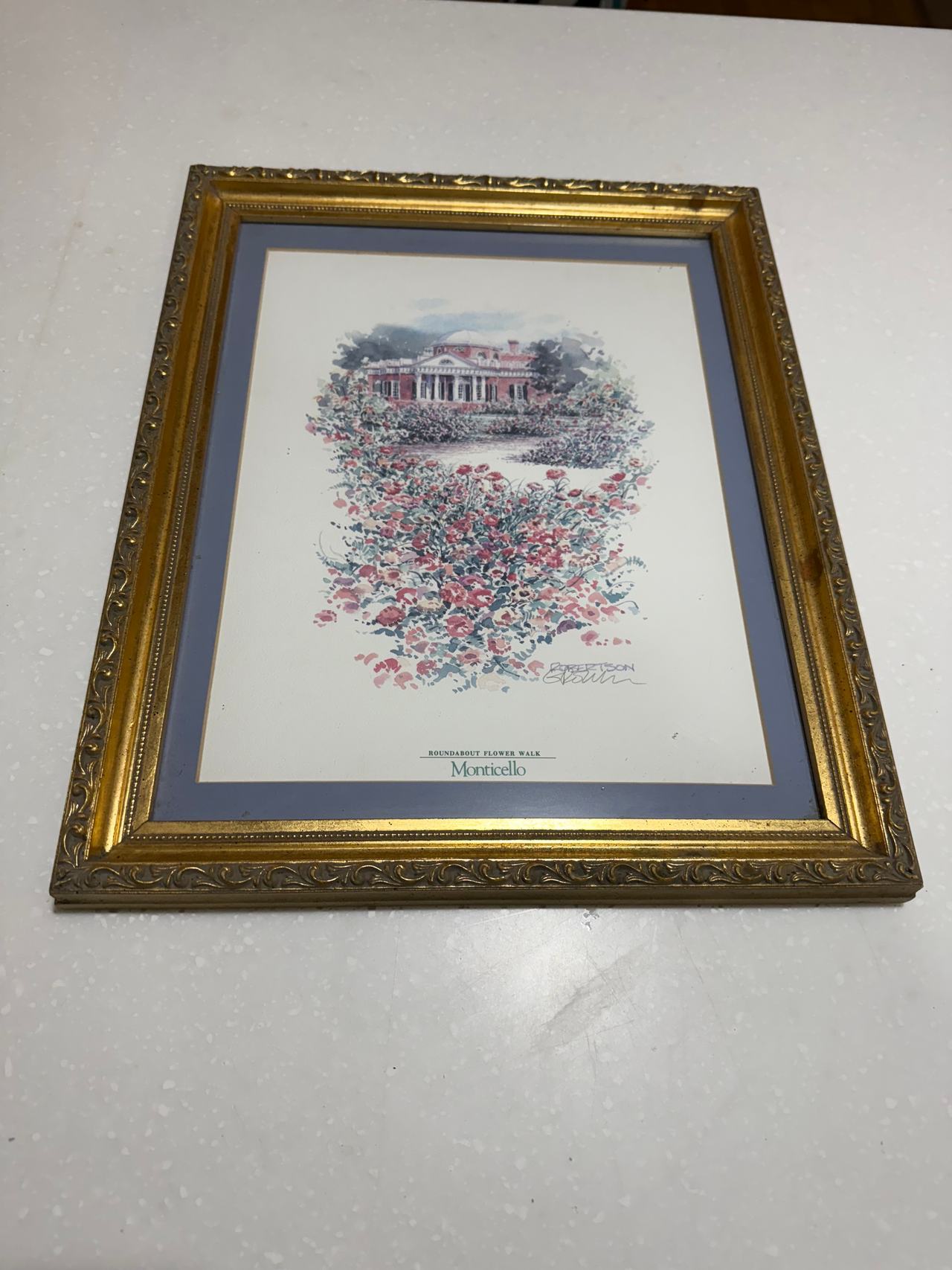 Robertson Brown Monticello Roundabout Flower Walk Art Print