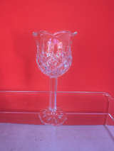 VINTAGE 7" HOMCO STEMMED SCALLOPED TULIP VOTIVE/TEALIGHT CANDLE HOLDER - Image 1