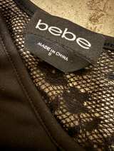 Bebe Black Lace Long Sleeve Midi Dress size S - Image 3