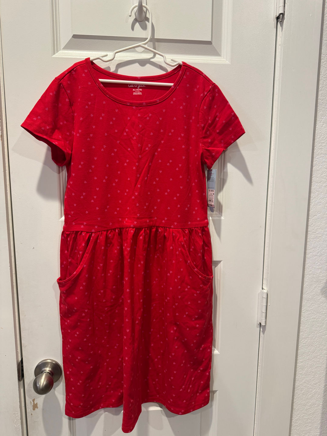 Cat & Jack Girls' Heart Print Knit Dress