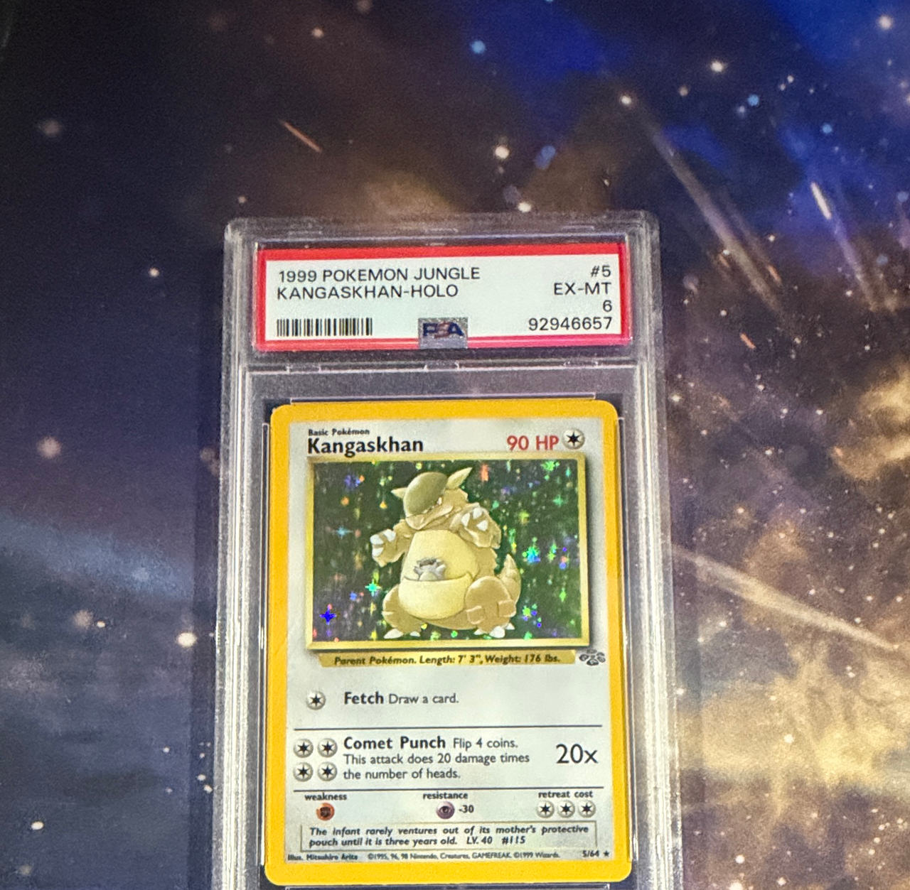 1999 Pokemon Jungle Kangaskhan-Holo #5 PSA 6