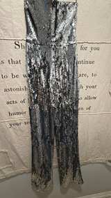 Dress the Population Strapless Sequin Jumpsuit small - Image 3