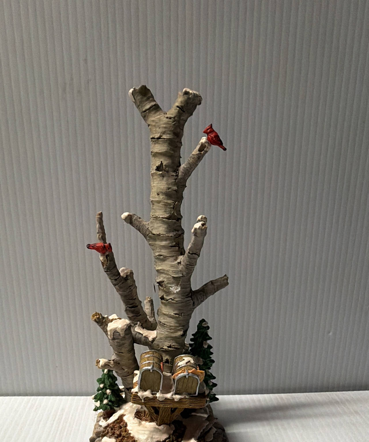 Department 56 Snow Village Birch Trees with Cardinals (Vintage 1998)