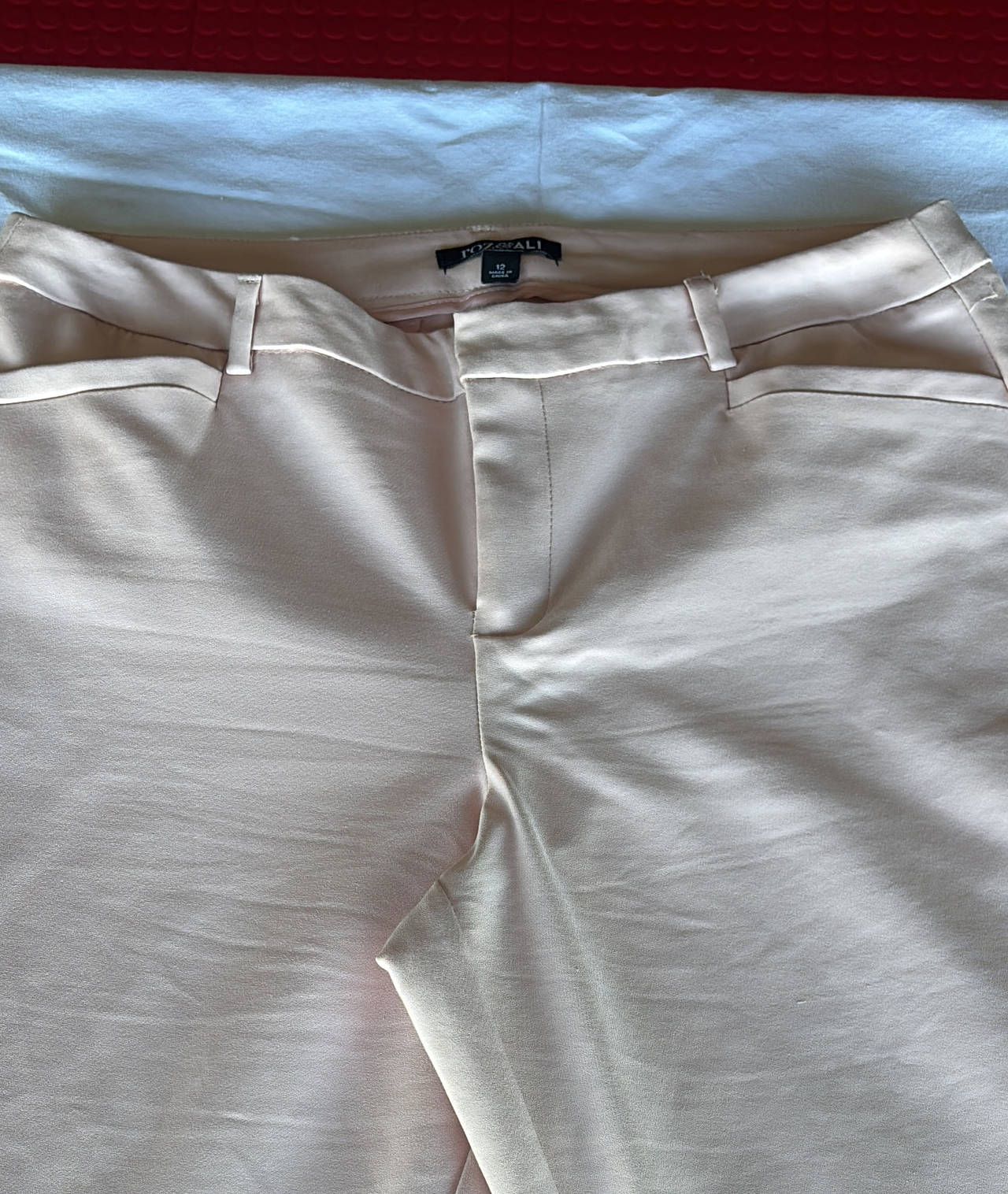 Roz & Ali Women's Peach Dress Pants