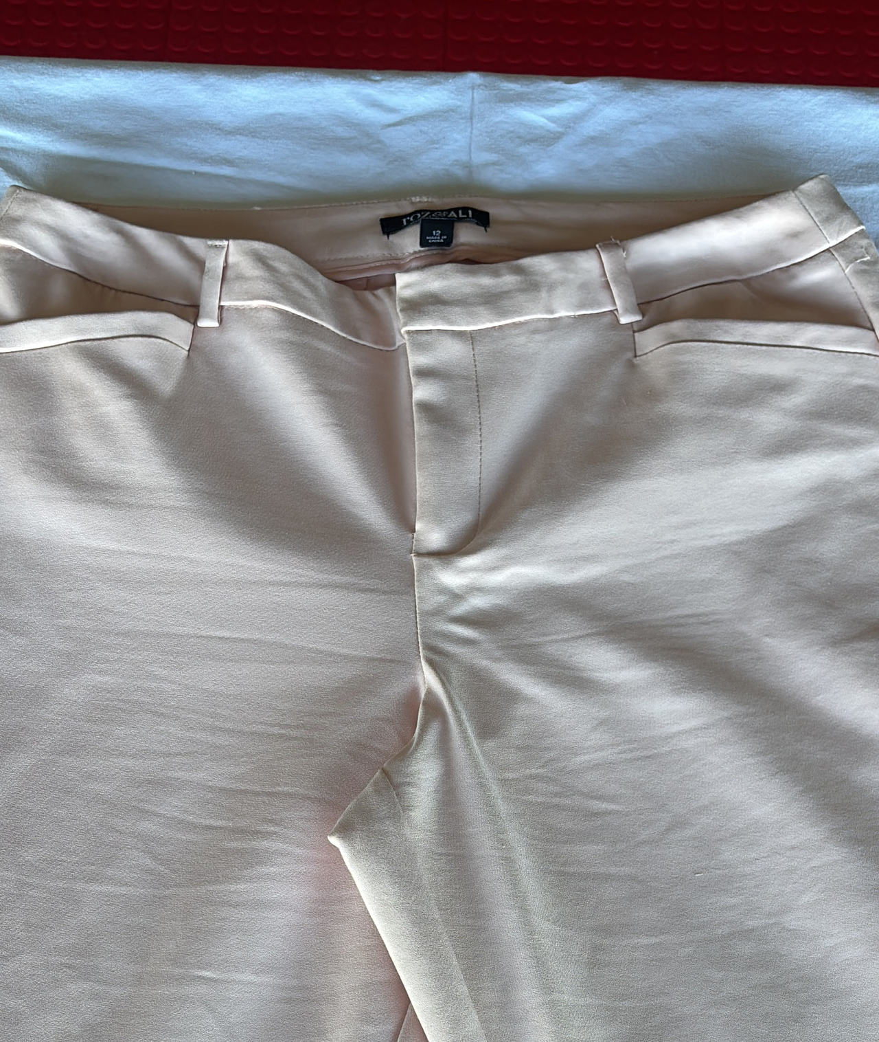 Roz & Ali Women's Peach Dress Pants