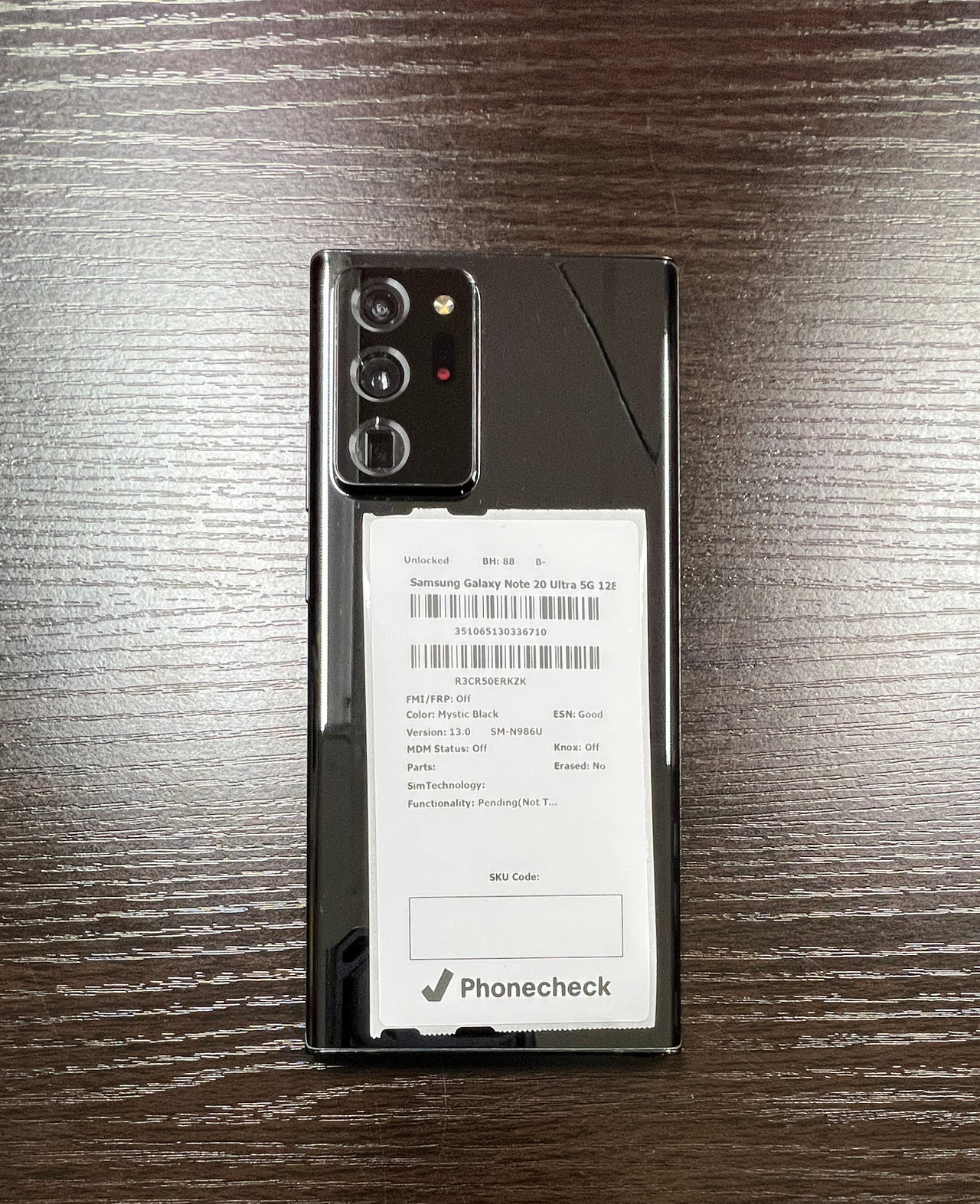 Samsung Galaxy Note 20 Ultra 5G 128GB Mystic Black