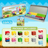 Travel Magnet Mario 35PCS Building Blocks Magnetic Cube Educational STEM DIY - Image 2