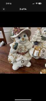 Grandeur Noel Porcelain Snowman Family 2001 Collectors Edition - Image 8