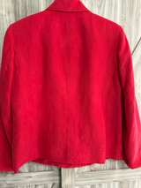 Alfred Dunner Red Button Front Jacket with Decorative Stitching  8P - Image 8