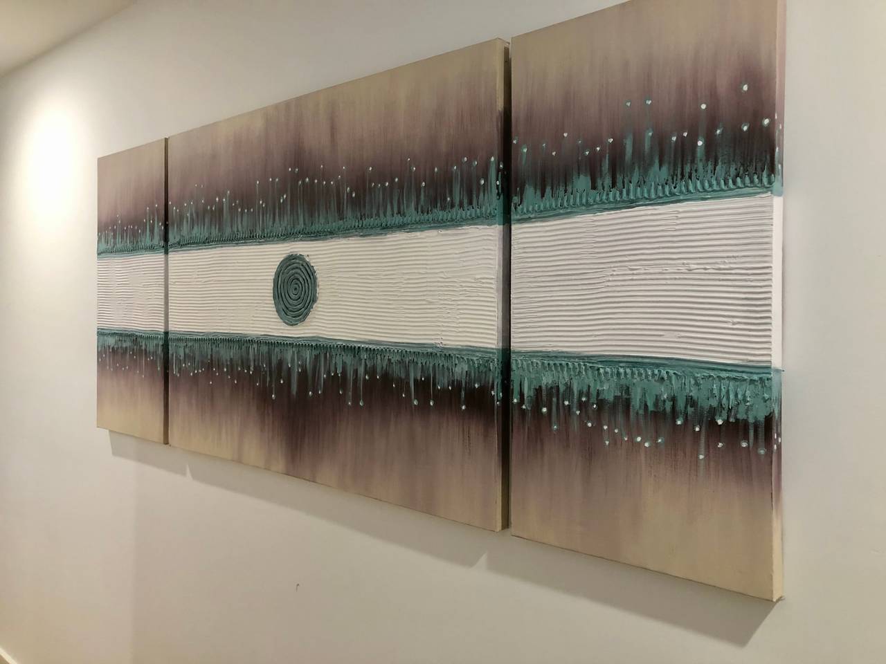 Abstract Textured Wall Art Triptych