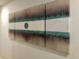 Abstract Textured Wall Art Triptych - Image 1