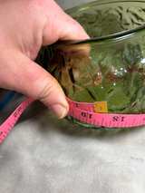 Indiana Glass Avocado Green Bark Textured Bowl - Image 3