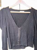 Reformation V Neck Top Black Womens Size Medium - Image 4