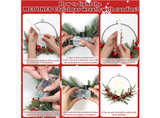 Christmas Wreaths,2Pack 16 Inch Christmas Door Wreaths with LED Taper Candles - Image 2