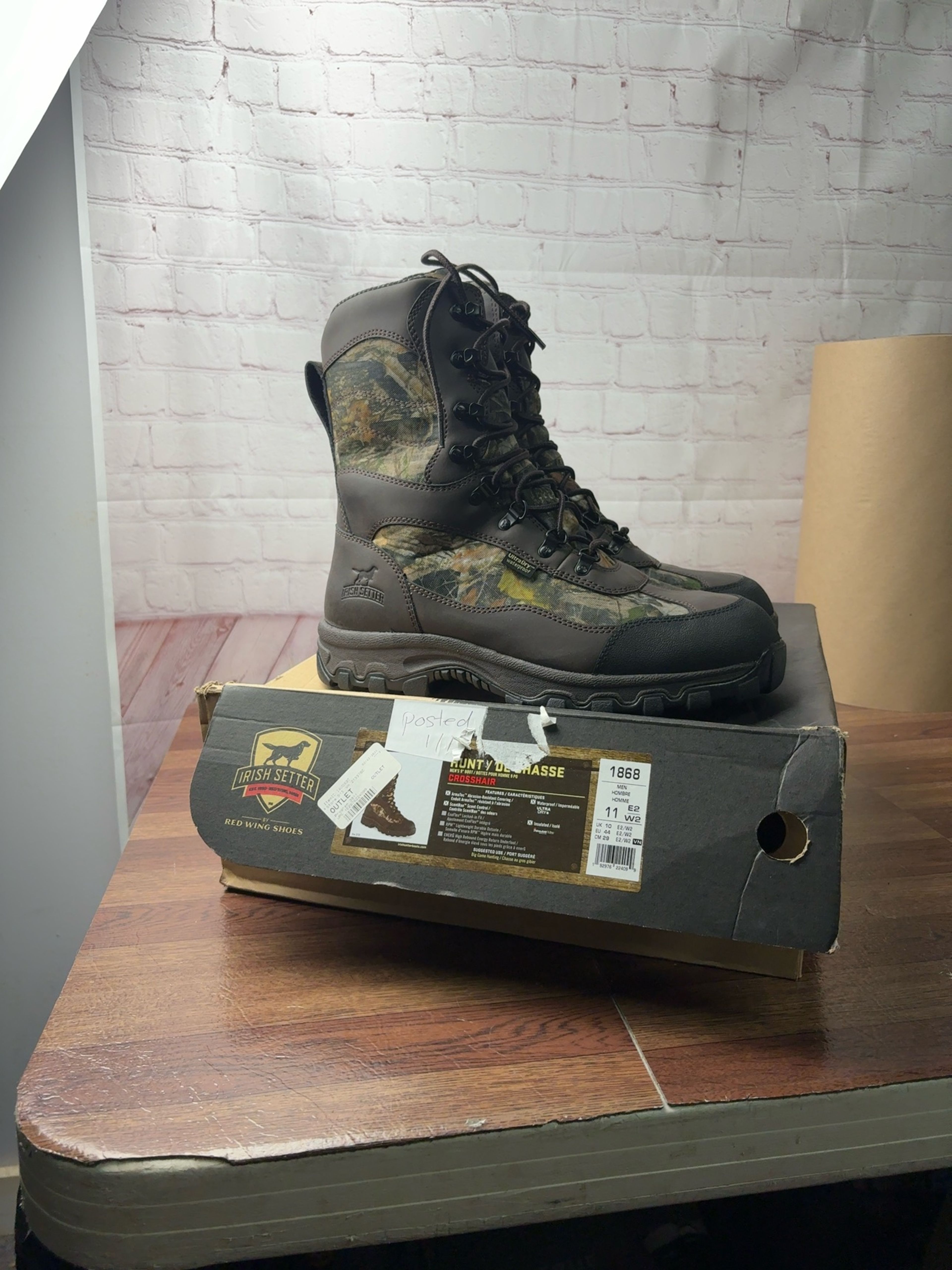 Red Wing Irish Setter Hunting Crosshair Boots Insulated Model 1868 sz 11 E2