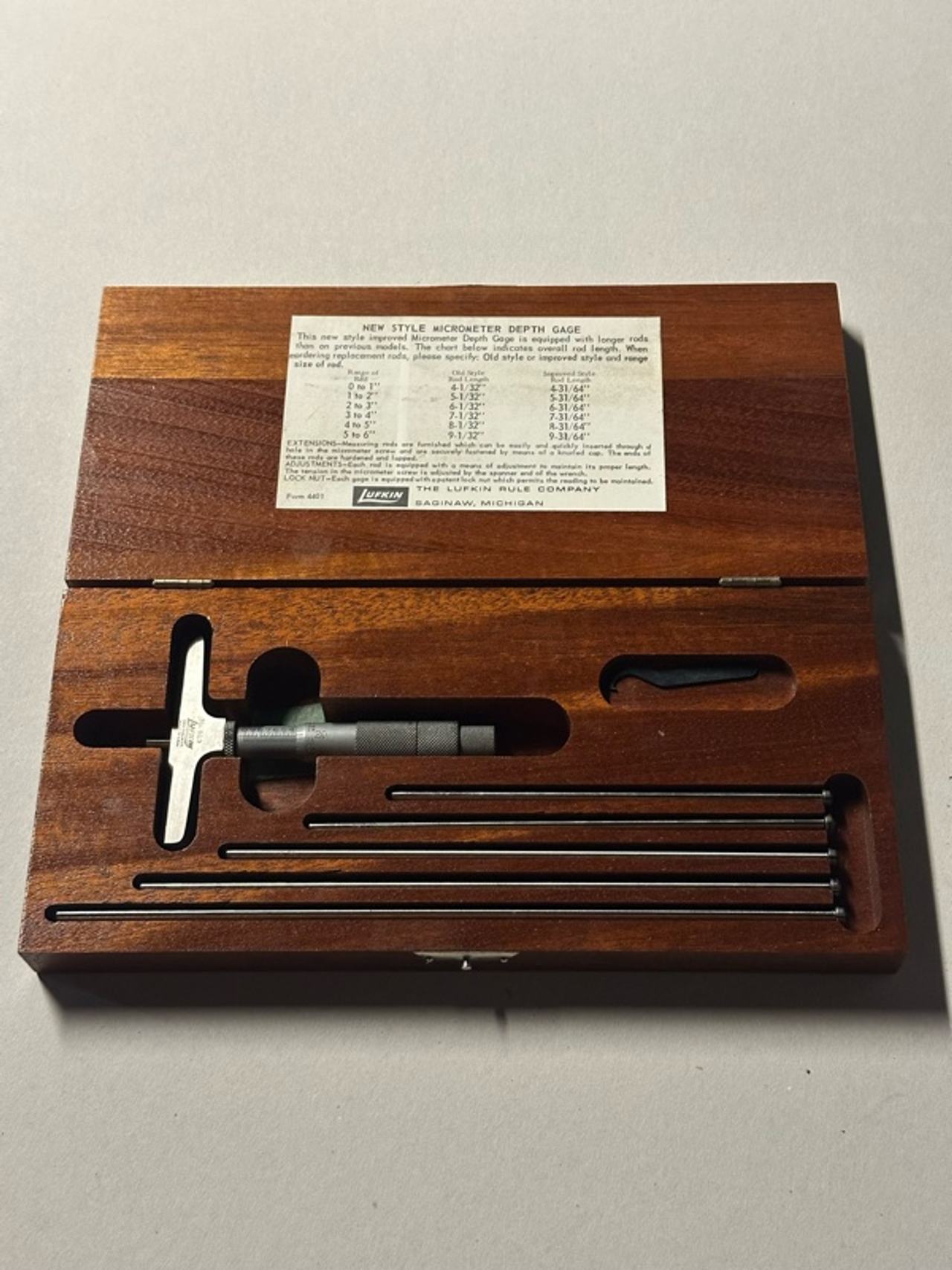 Lufkin 513N Depth Micrometer 0-3"
