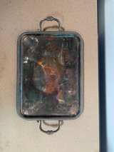 Vintage Silver Plated Serving Tray with Handles - Image 4