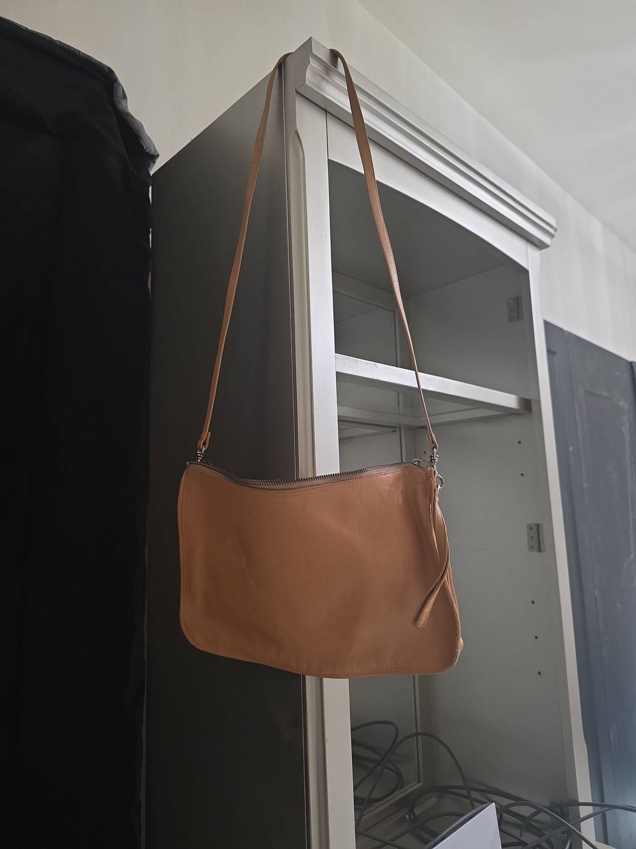 Tan Leather Crossbody Bag