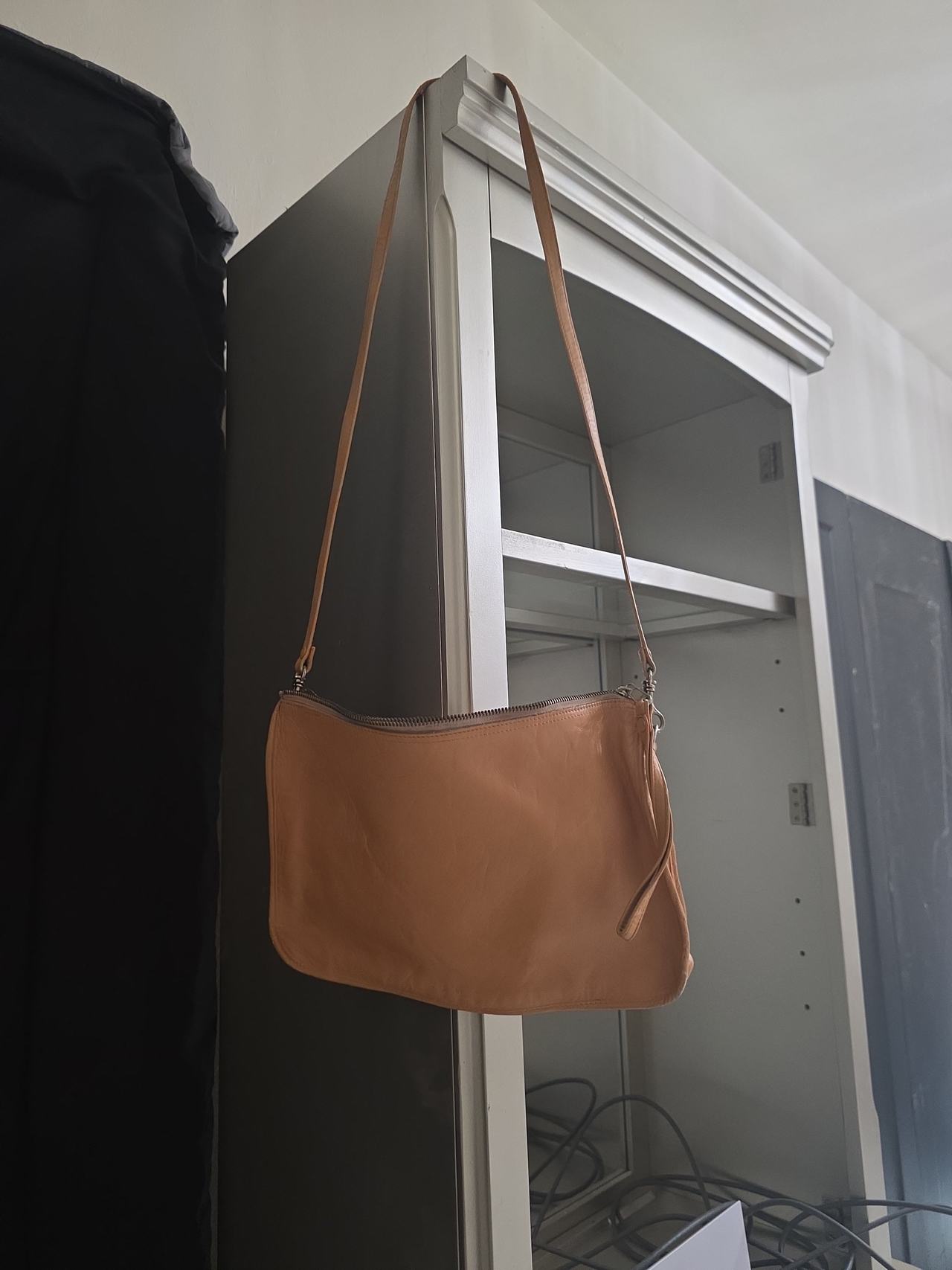 Tan Leather Crossbody Bag