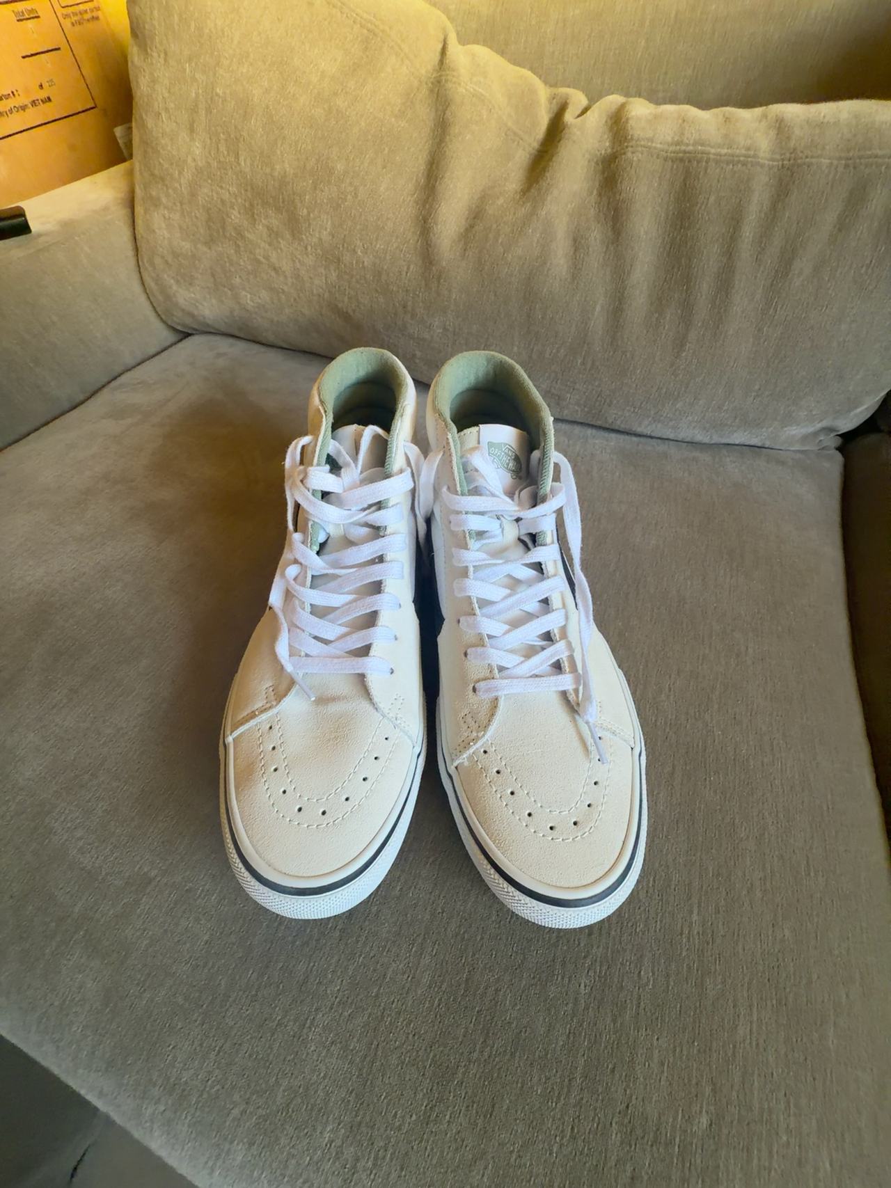 Vans Sk8-Hi White Canvas Sneakers