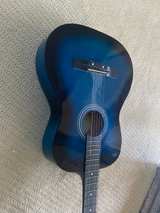 Ashthorpe Basswood 30" Blue Beginner Acoustic Guitar - Image 4