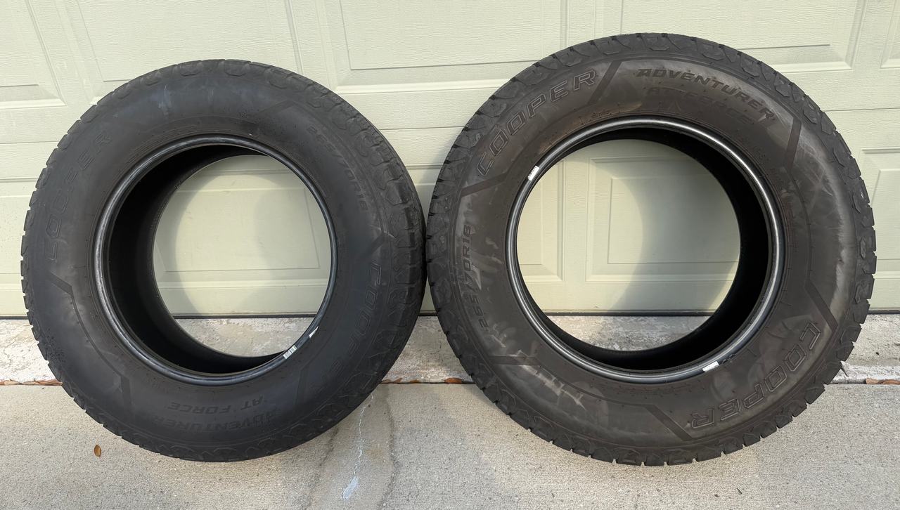 2 Cooper Tires 265/75R18 Adventure AT Force