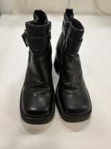 Harley-Davidson Women’s Black Leather Ankle Boots Heeled Zip Biker Moto Size 5.5 - Image 1