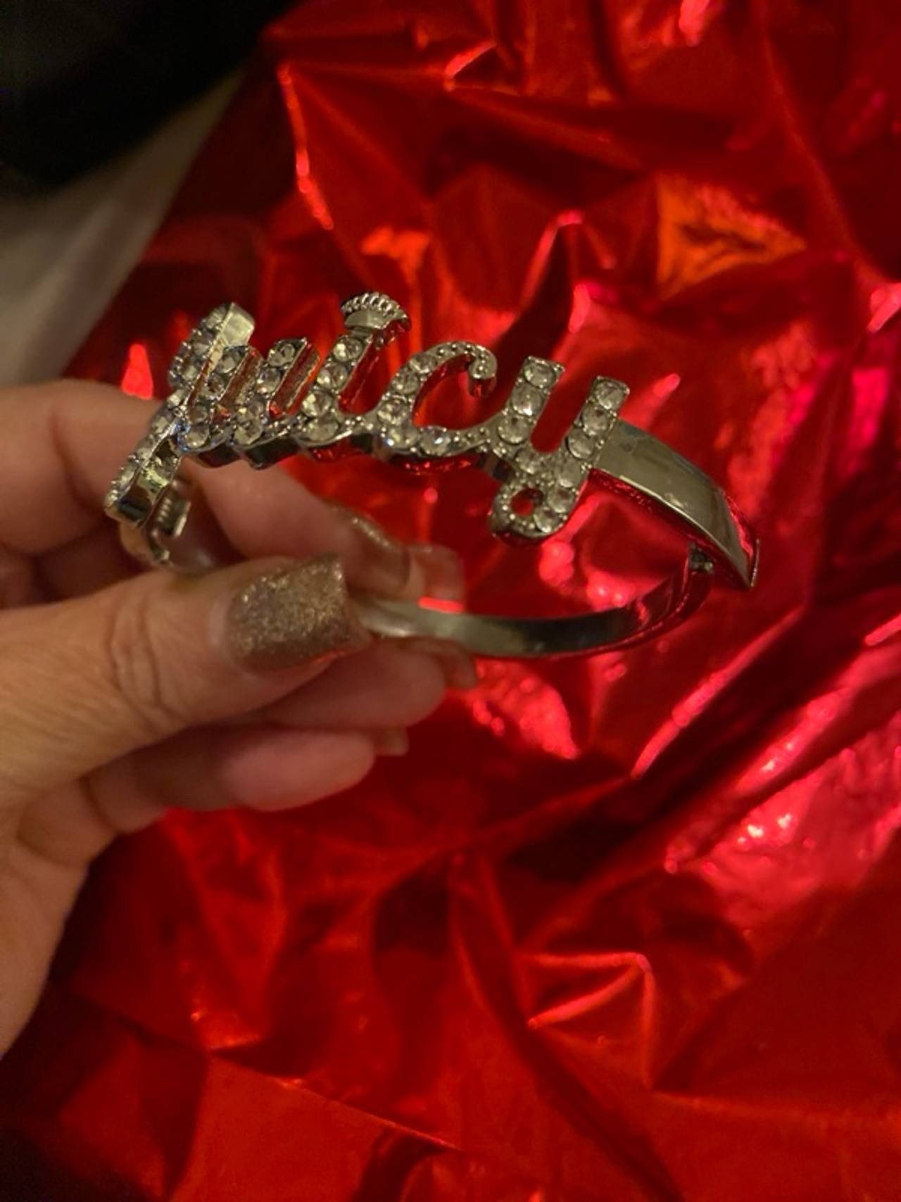 Juicy Couture Royal Crown Rhinestone Bracelet Gold & Silver