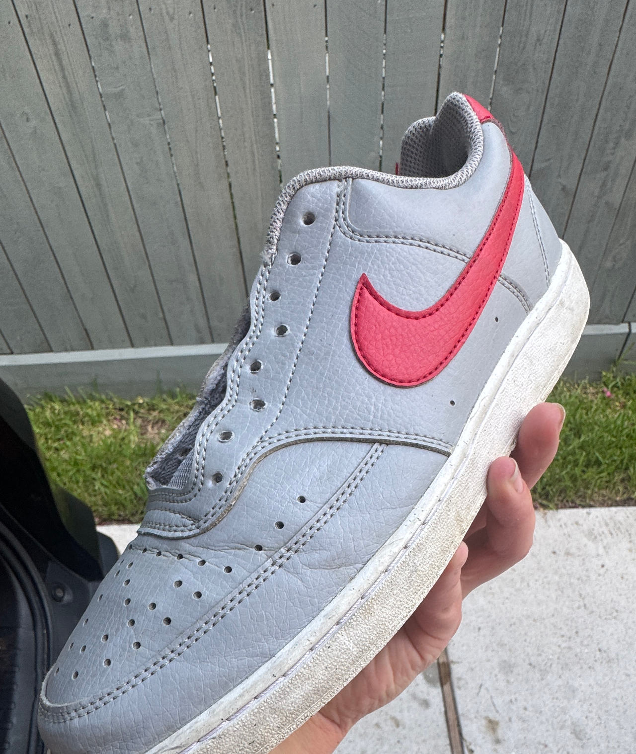 Nike Court Vision Low Grey Red