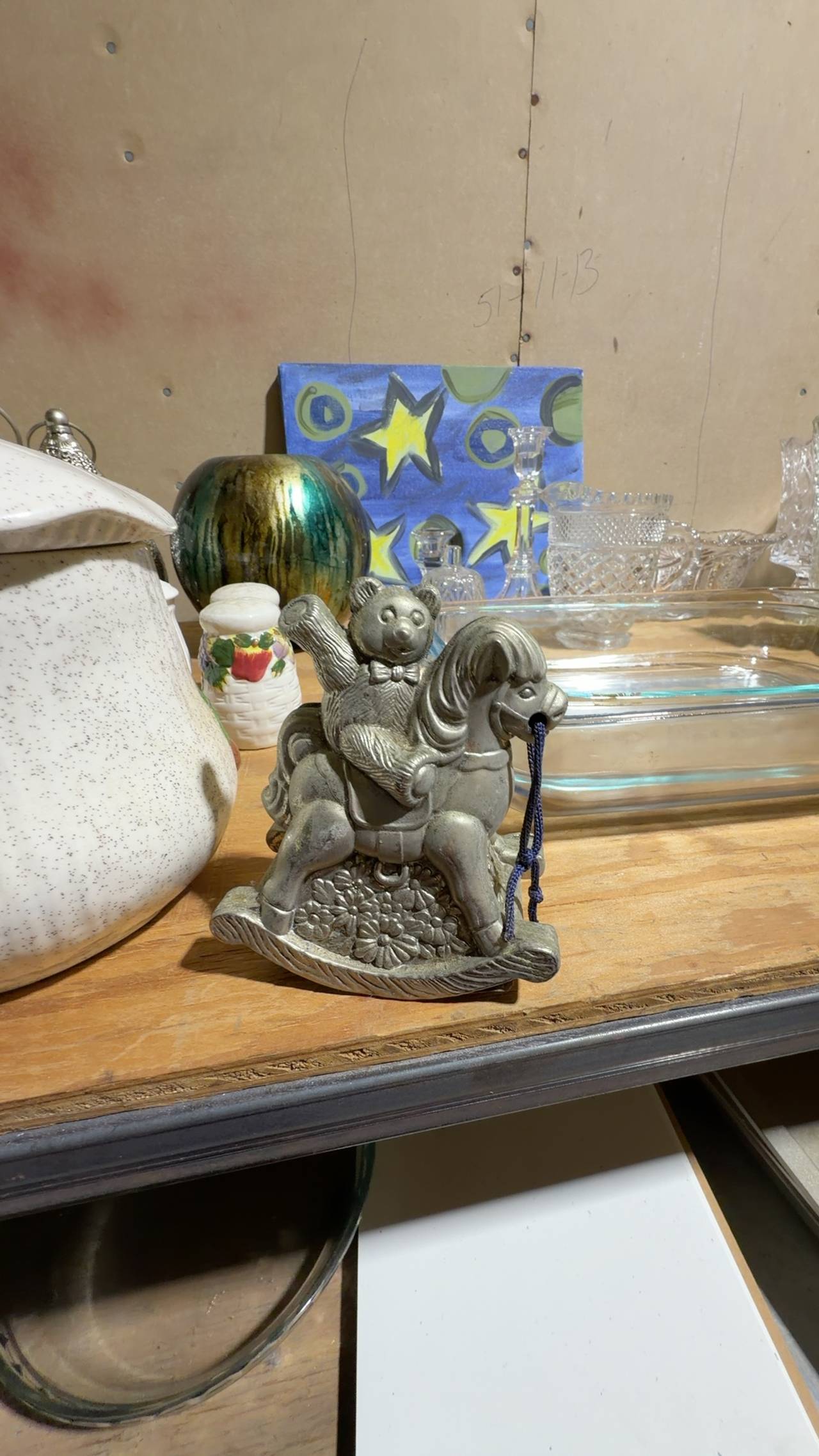 Vintage Silver Plated Rocking Horse Money Box