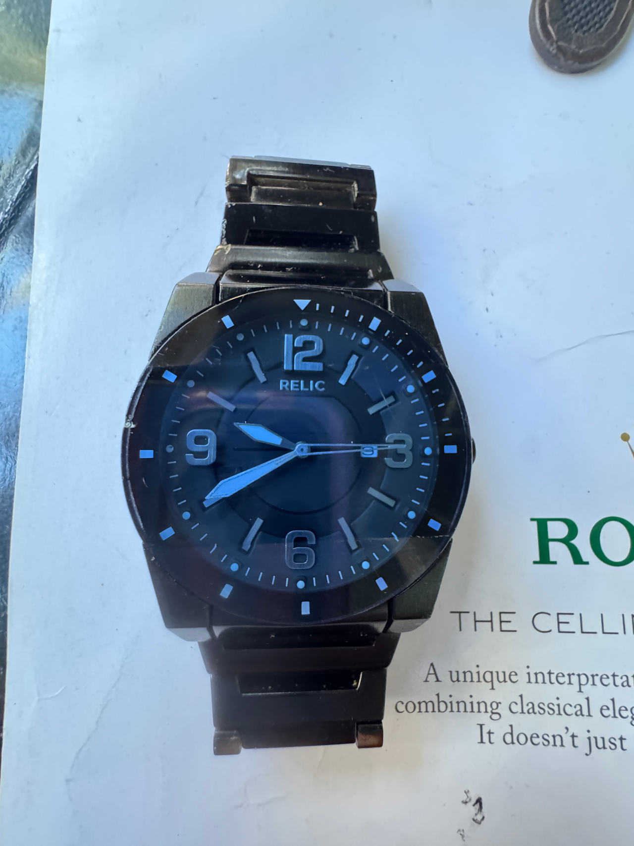 Relic by Fossil Men's Black Stainless Steel Watch