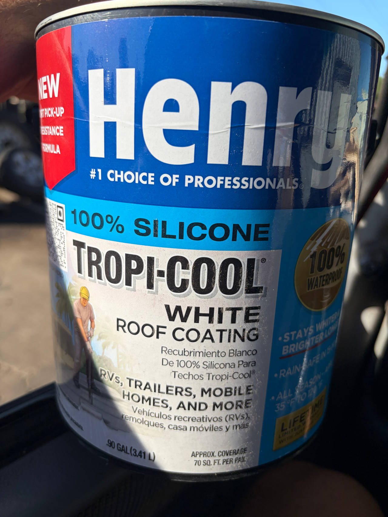 Henry Tropi-Cool 100% Silicone White Roof Coating 0.90 Gal.