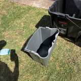 Rubbermaid WaveBrake 35 Qt Black Side-Press Mop Bucket with Wringer - Image 7