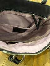 Coach Black Leather Pleated East West Gallery Tote - Image 2