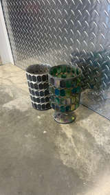 Hexagon Mosaic Glass Vases - Image 2